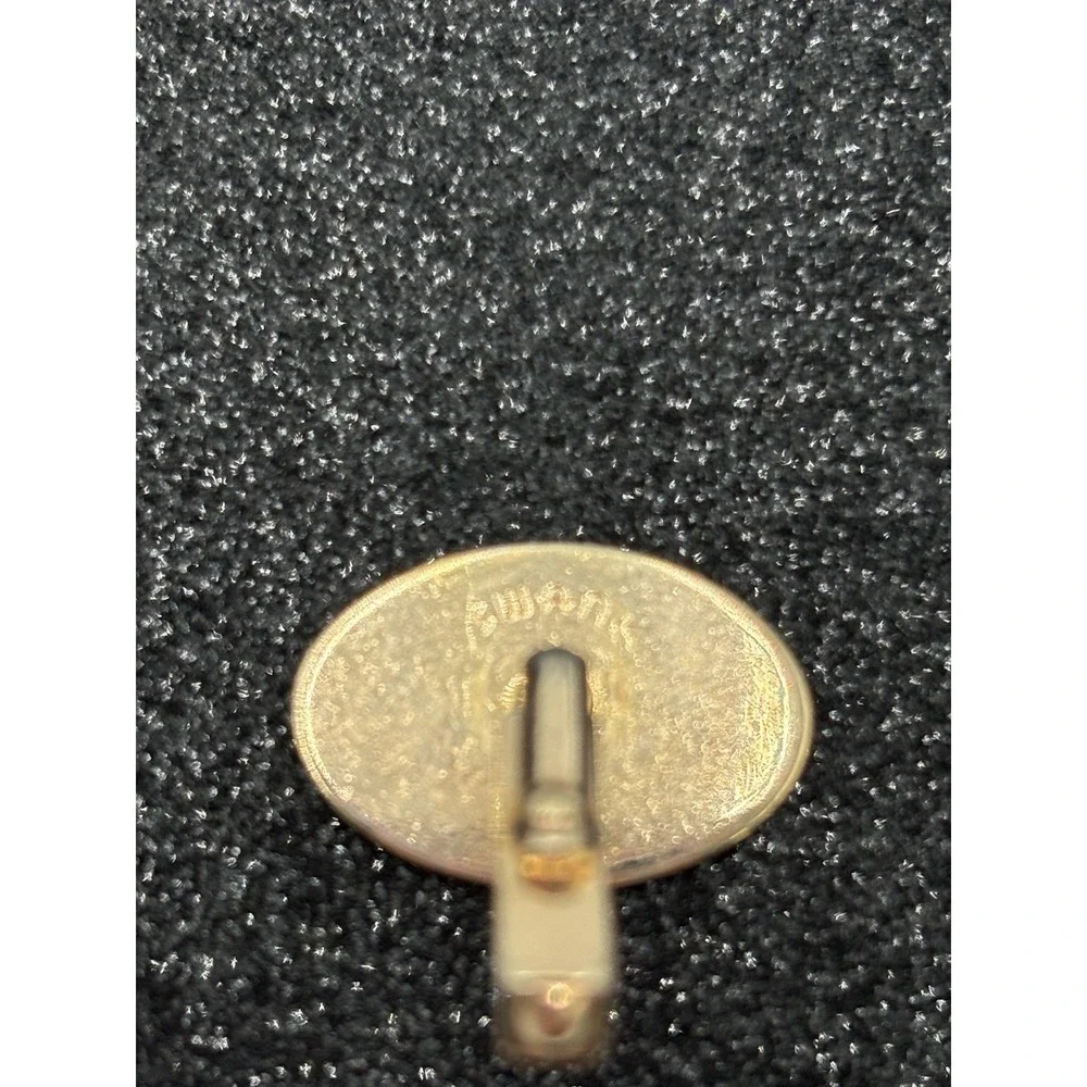 Vintage Swank Gold Tone Cufflinks Tie Clip Set Mother of Pearl Mens Formal